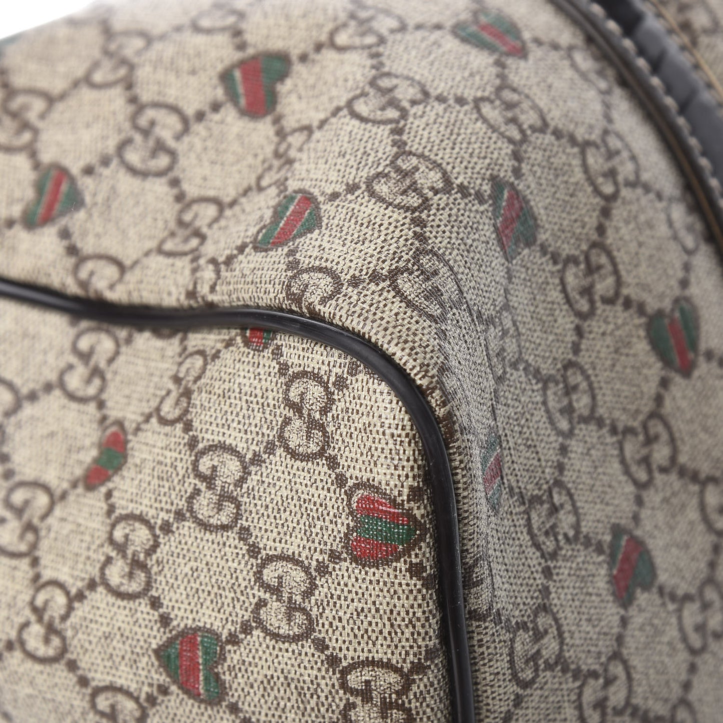 GG Plus Monogram Hearts Medium Joy Boston Dark Brown