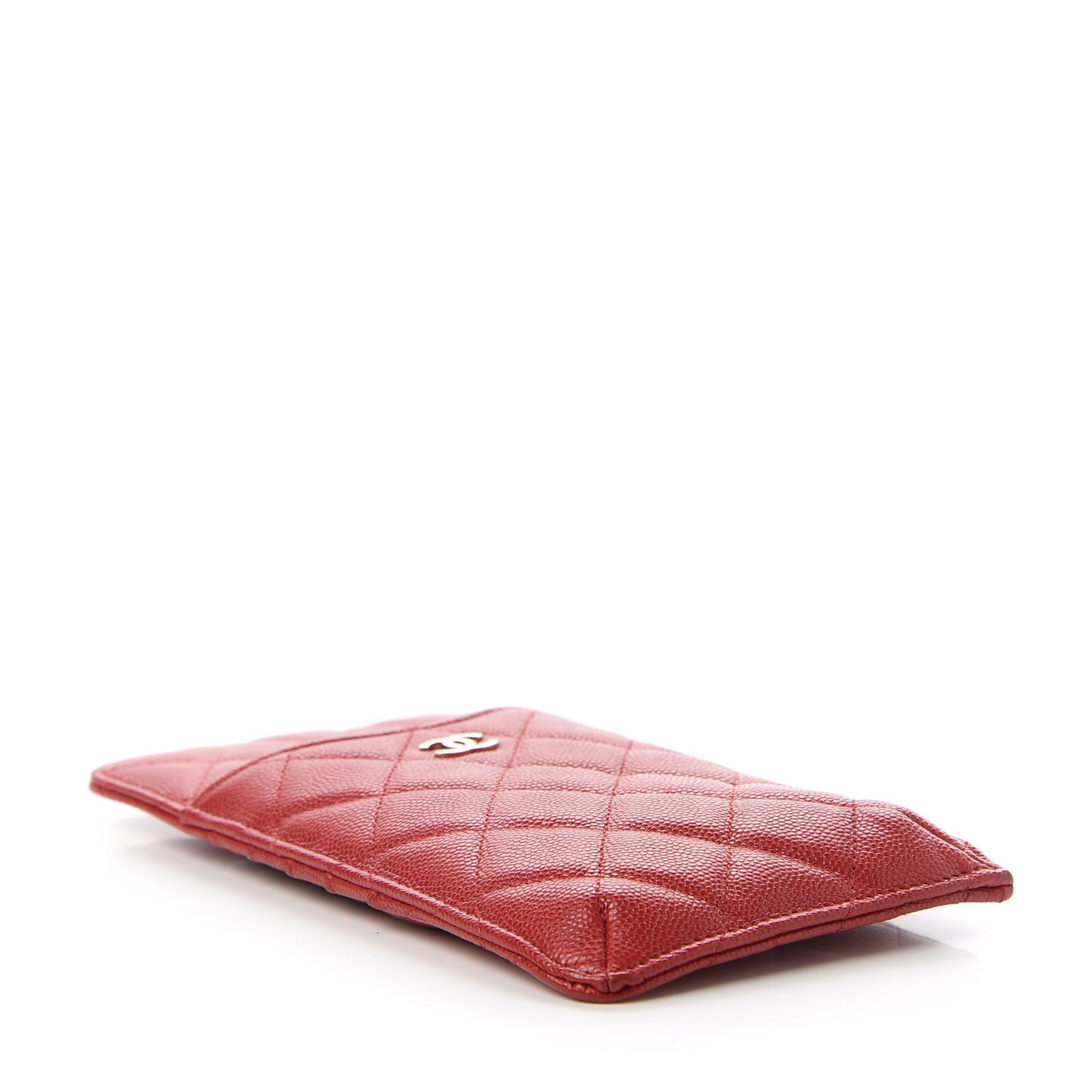 Caviar Quilted Classic iPhone Pouch Red
