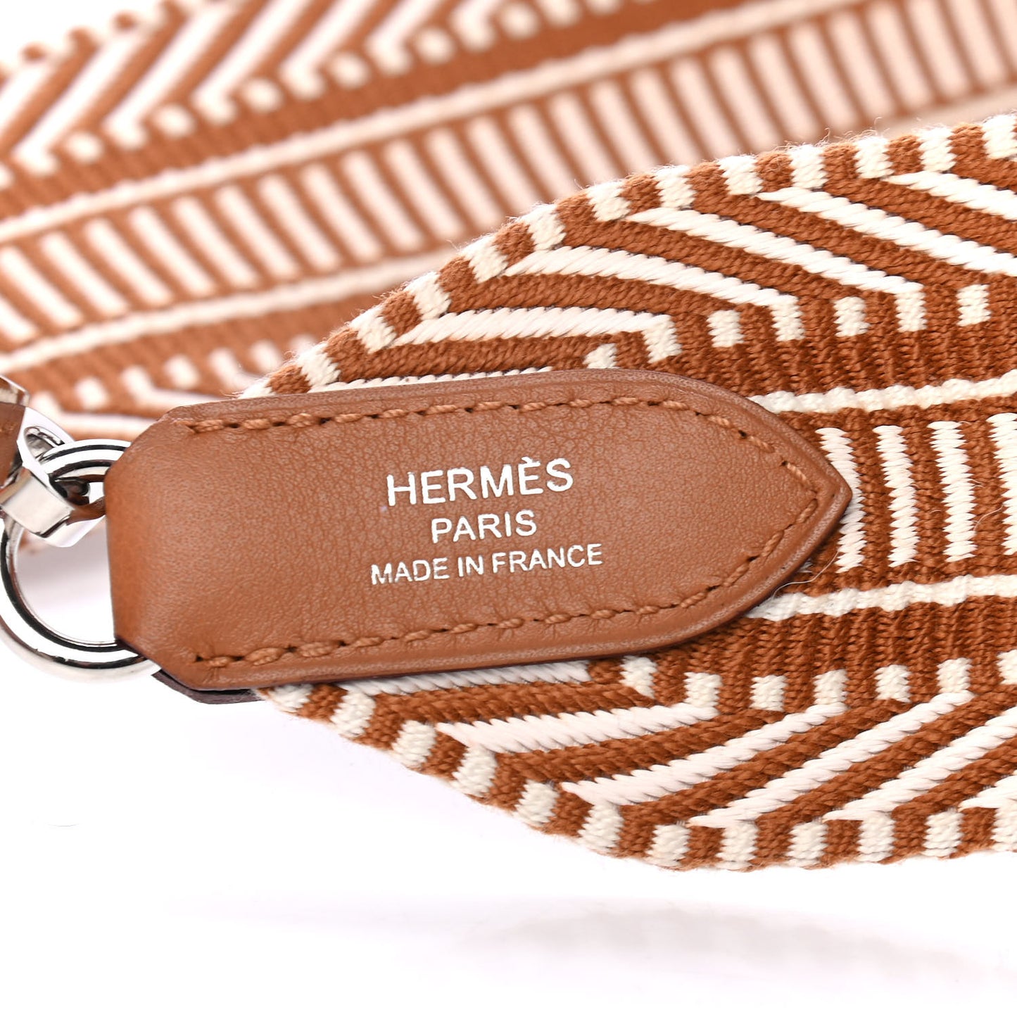 Toile Swift 50mm Sangle Cavale Shoulder Strap Ecru Beige Gold