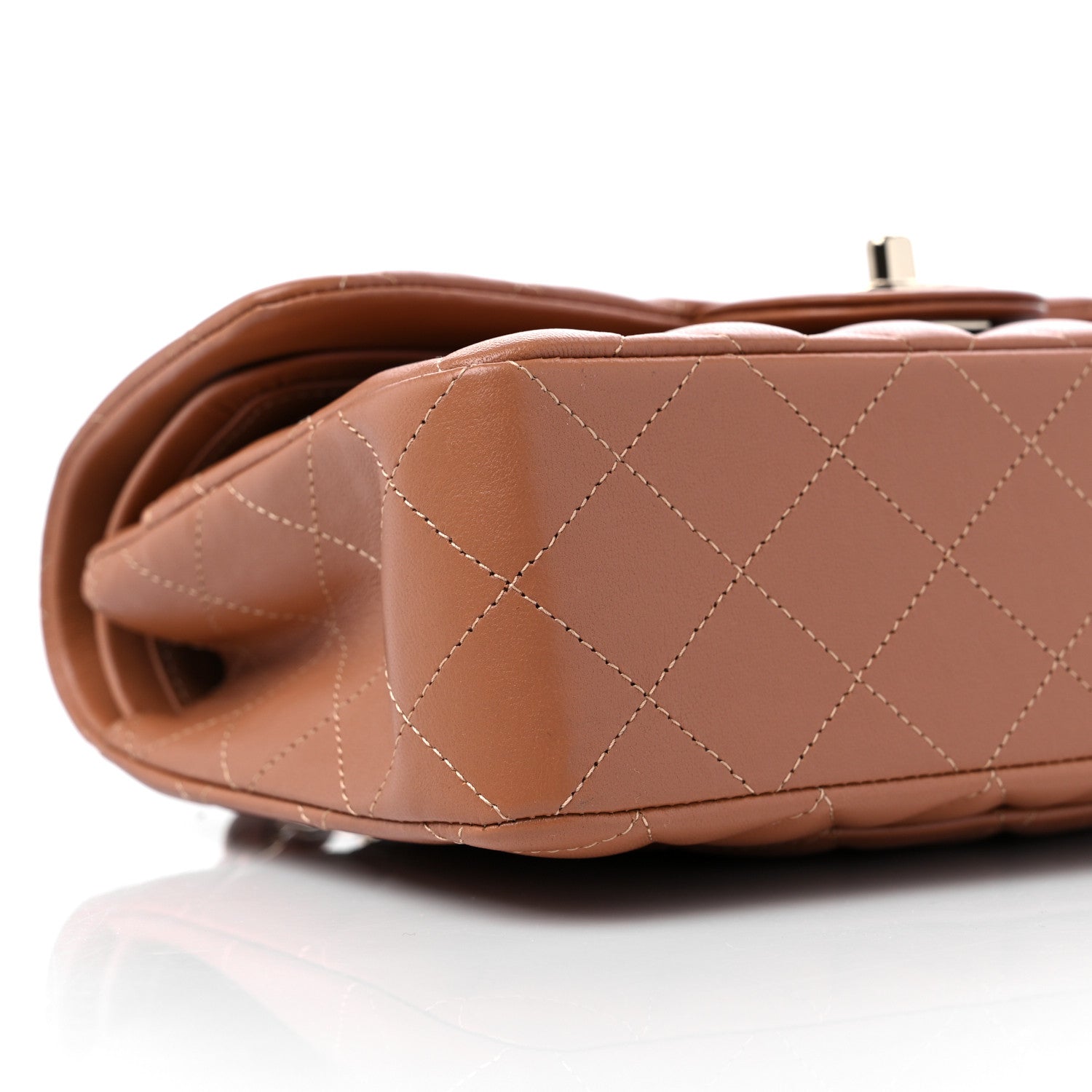 Chanel Lambskin Quilted Small Double Flap Brown 8 of 9