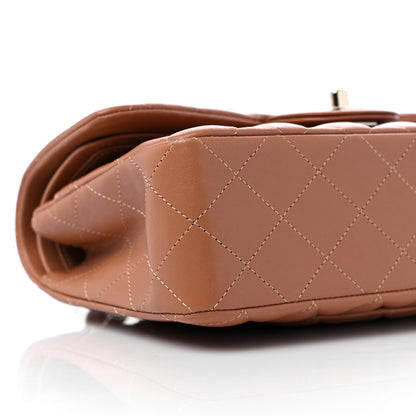 Chanel Lambskin Quilted Small Double Flap Brown 8 of 9