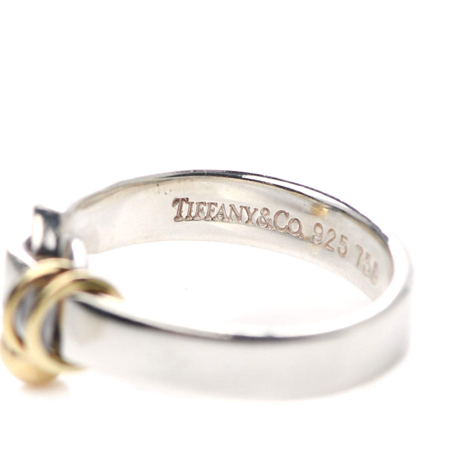 Sterling Silver 18K Yellow Gold Hook Ring 49 5