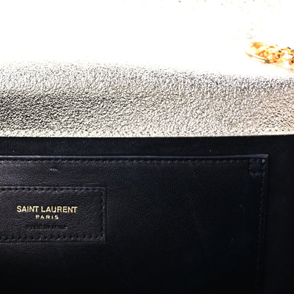 Saint Laurent Metallic Calfskin Medium Classic Monogram Kate Satchel Pale Gold 5 of 8