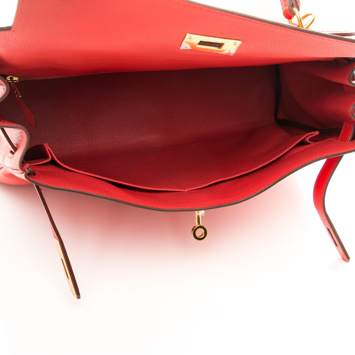 Hermes Evercolor Kelly Retourne 32 Tomate 7 of 25