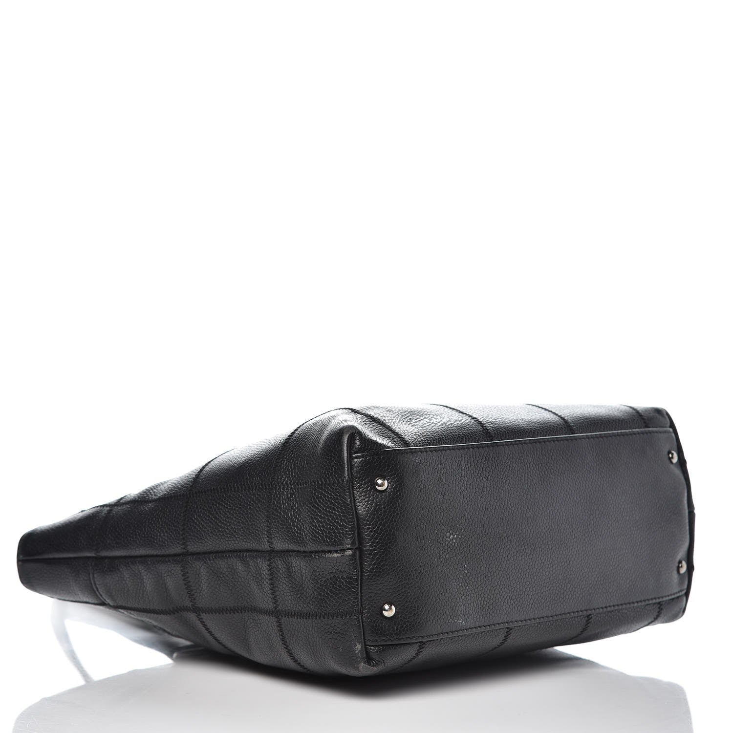 Chanel Caviar Square Stitched Tote Black 8 of 28