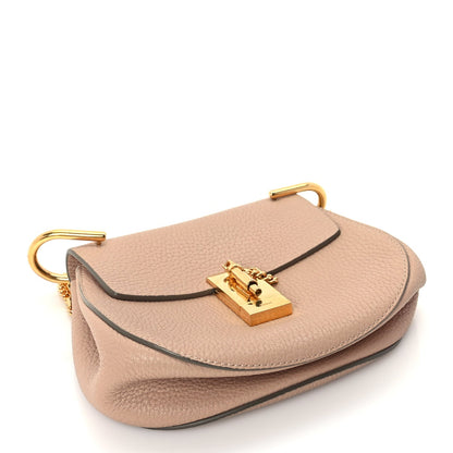 Chloe Grained Lambskin Drew Shoulder Bag Cement Pink 3 of 8