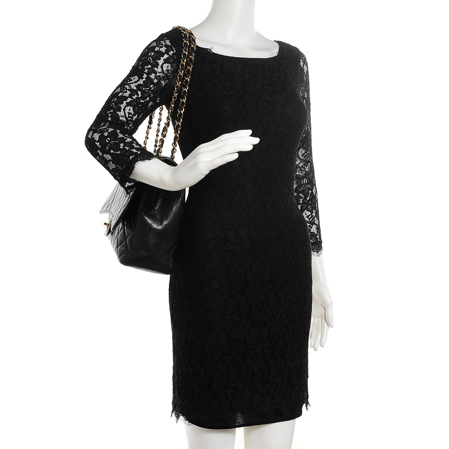 Caviar Quilted Maxi Single Flap Black