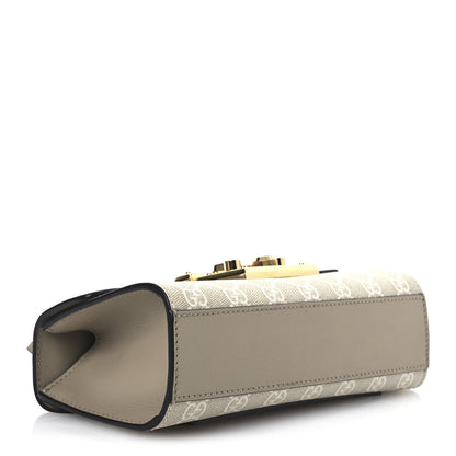 Gucci GG Supreme Monogram Calfskin Mini Padlock Shoulder Bag Beige Mystic White Oatmeal 4 of 7
