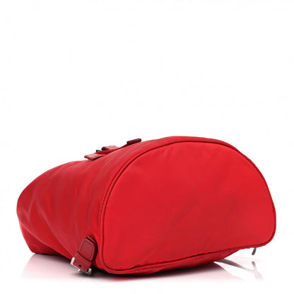 Prada Tessuto Nylon Saffiano Vela Medium Backpack Rosso 3 of 7