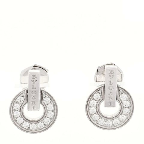 18K White Gold Diamond BVLGARI BVLGARI Openwork Earrings