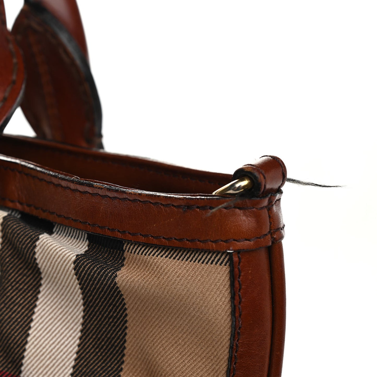 House Check Tote Dark Tan