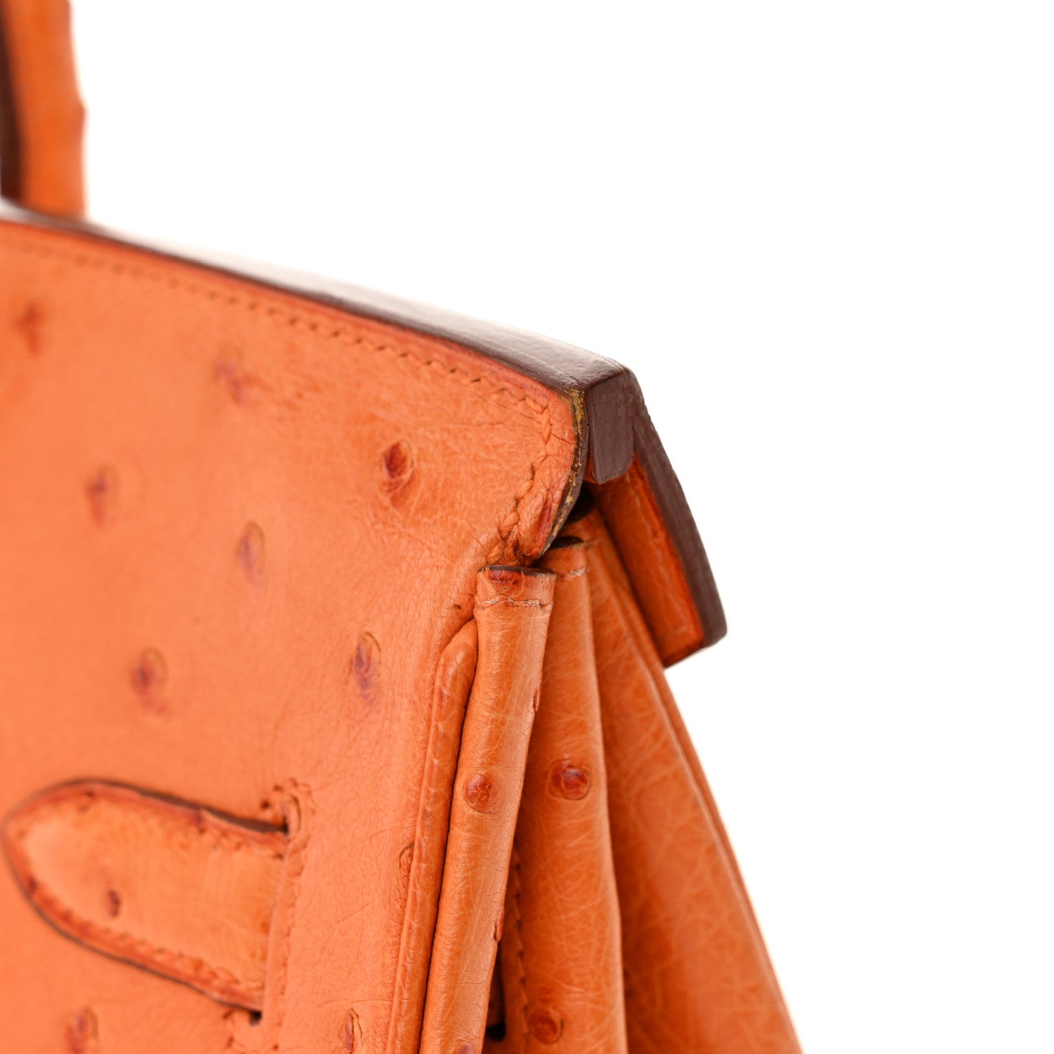 Hermes Ostrich Birkin 35 Orange 13 of 16