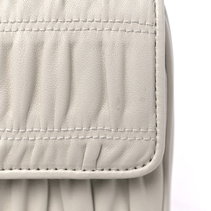 Prada Nappa Gaufre Medium Chain Flap Shoulder Bag White 10 of 10