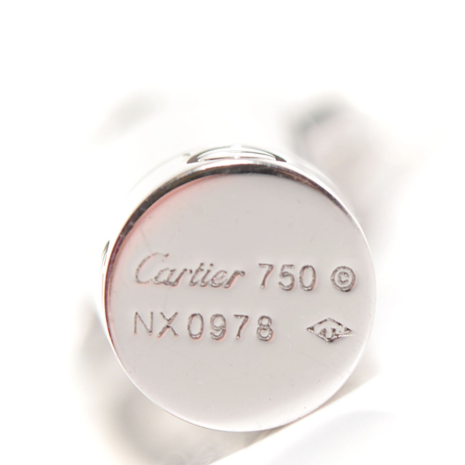 Cartier 18K White Gold Diamond Screwdriver Pendant Necklace 4 of 10