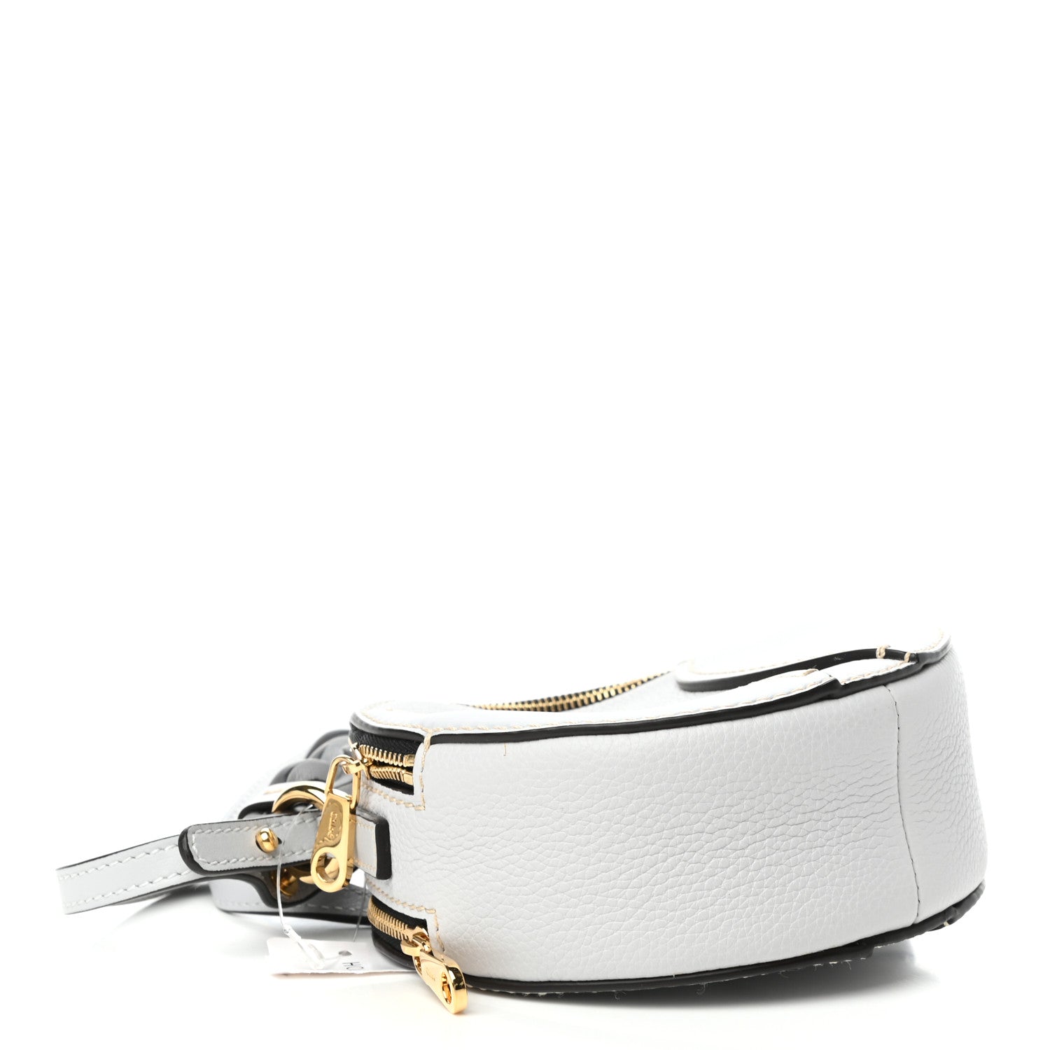 Chloe Grained Shiny Calfskin Mini Round Daria Bag Light Cloud 4 of 11