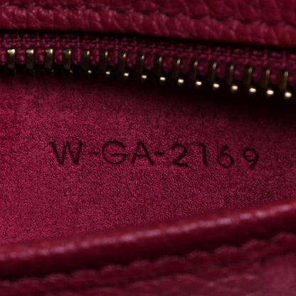 Celine Drummed Calfskin Nano Luggage Rasberry 7 of 10
