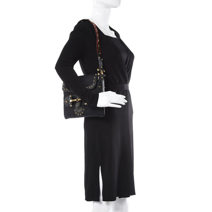 Gucci Monogram Studded Pelham Runway Flap Black 2 of 7