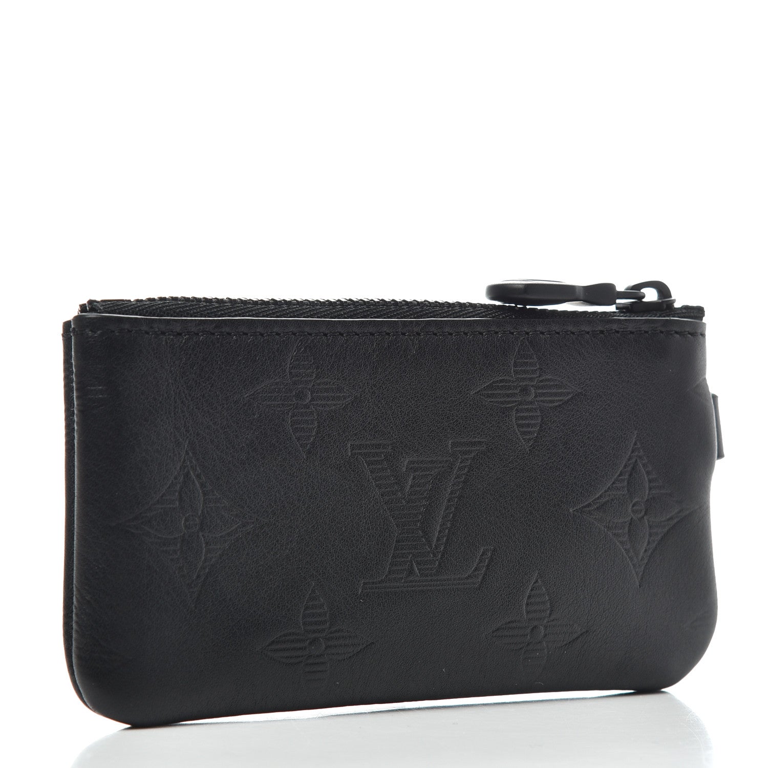 Louis Vuitton Calfskin Monogram Shadow Key Pouch Black 3 of 6