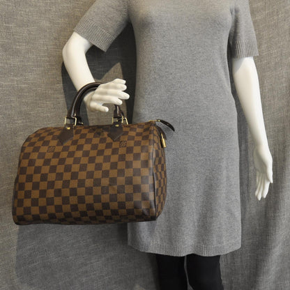 Louis Vuitton Damier Ebene Speedy 30 3 of 9