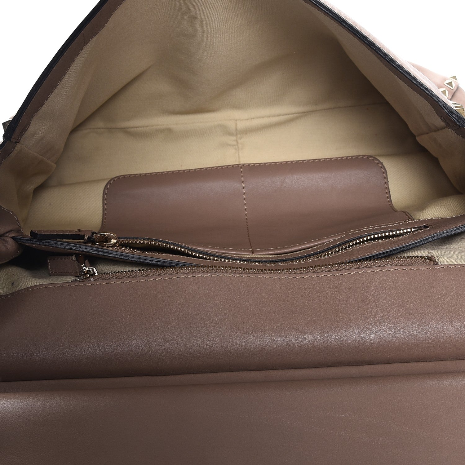 Valentino Garavani Nappa Rockstud Frame Handle Bag Poudre 5 of 11