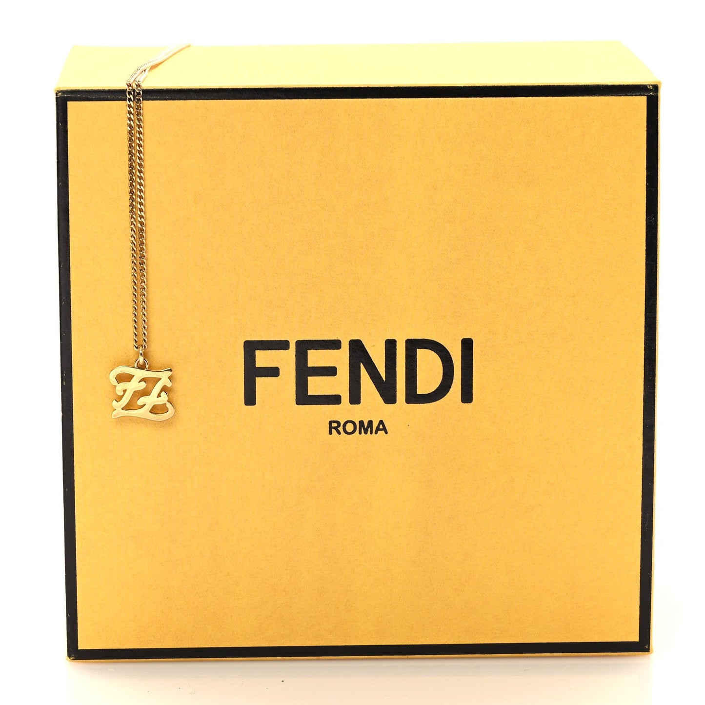 Metal Karligraphy Necklace Gold