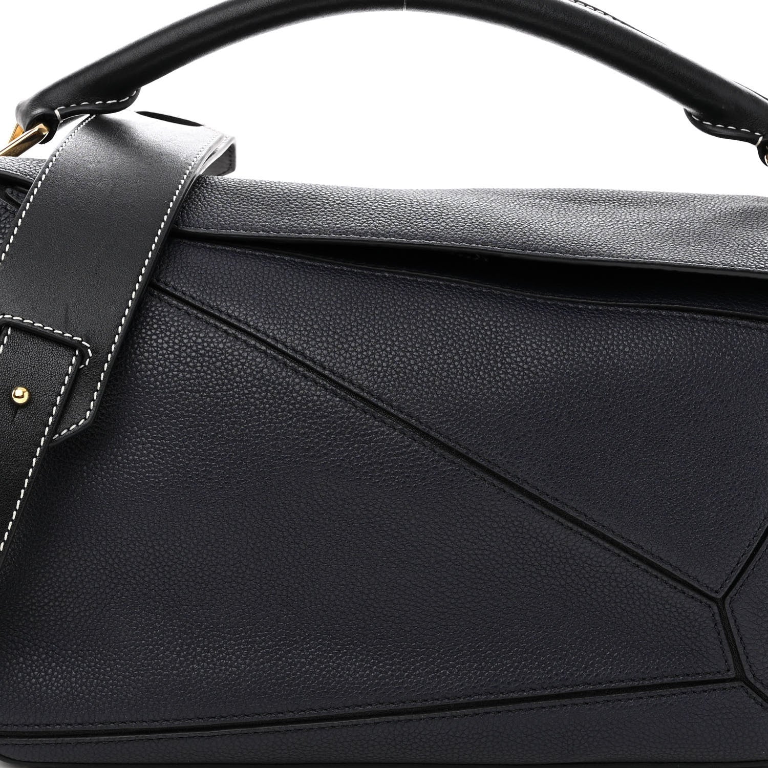 Loewe Calfskin Medium Puzzle Bag Midnight Blue Black 7 of 10