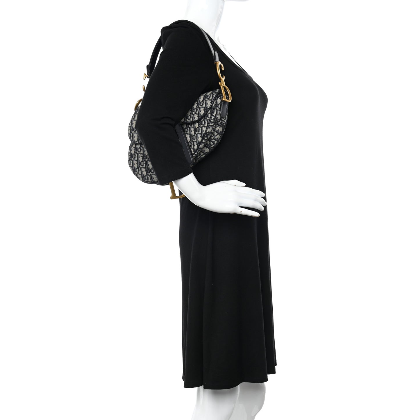 Oblique Saddle Bag With Strap Blue