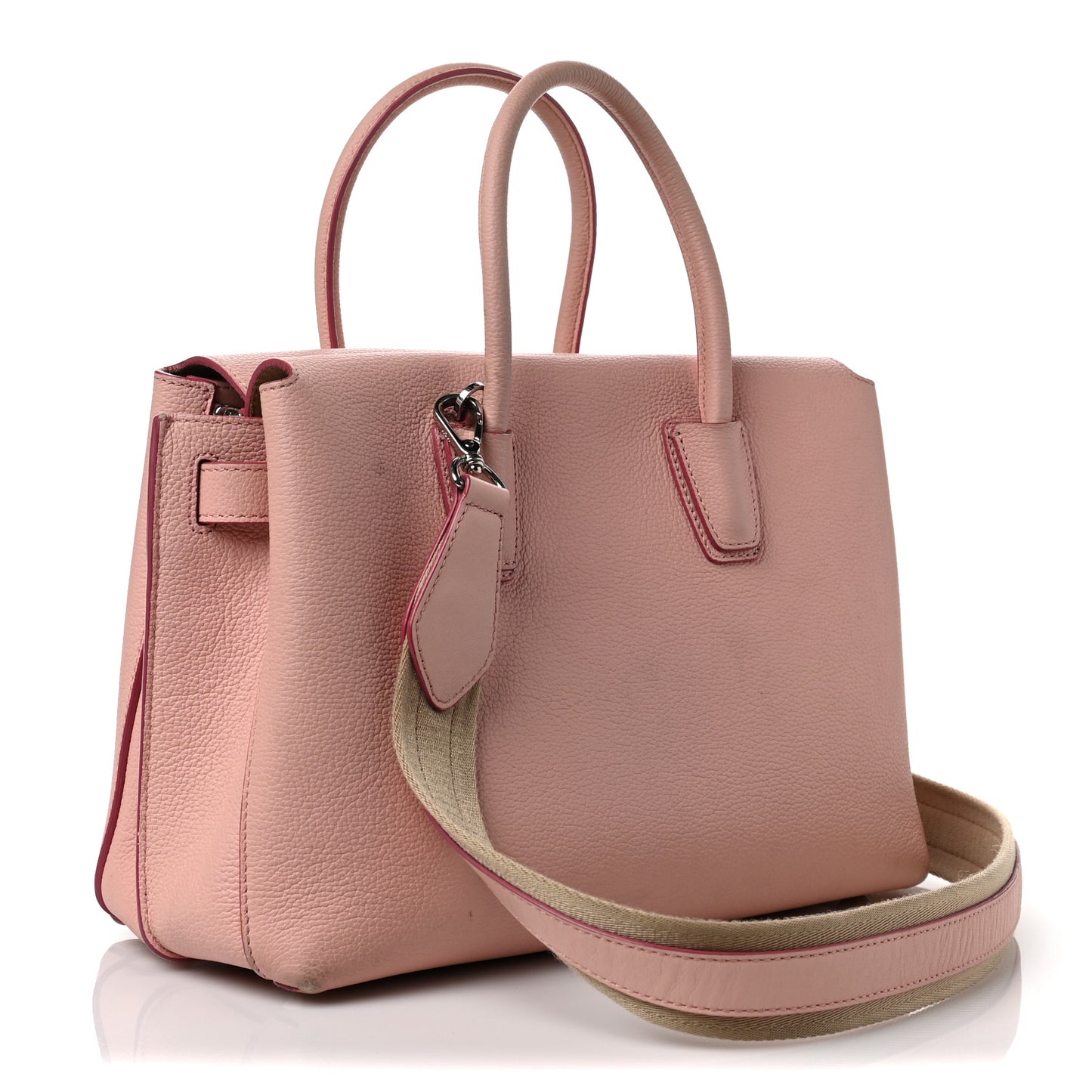 Grained Calfskin Medium Milla Tote Pink Blush