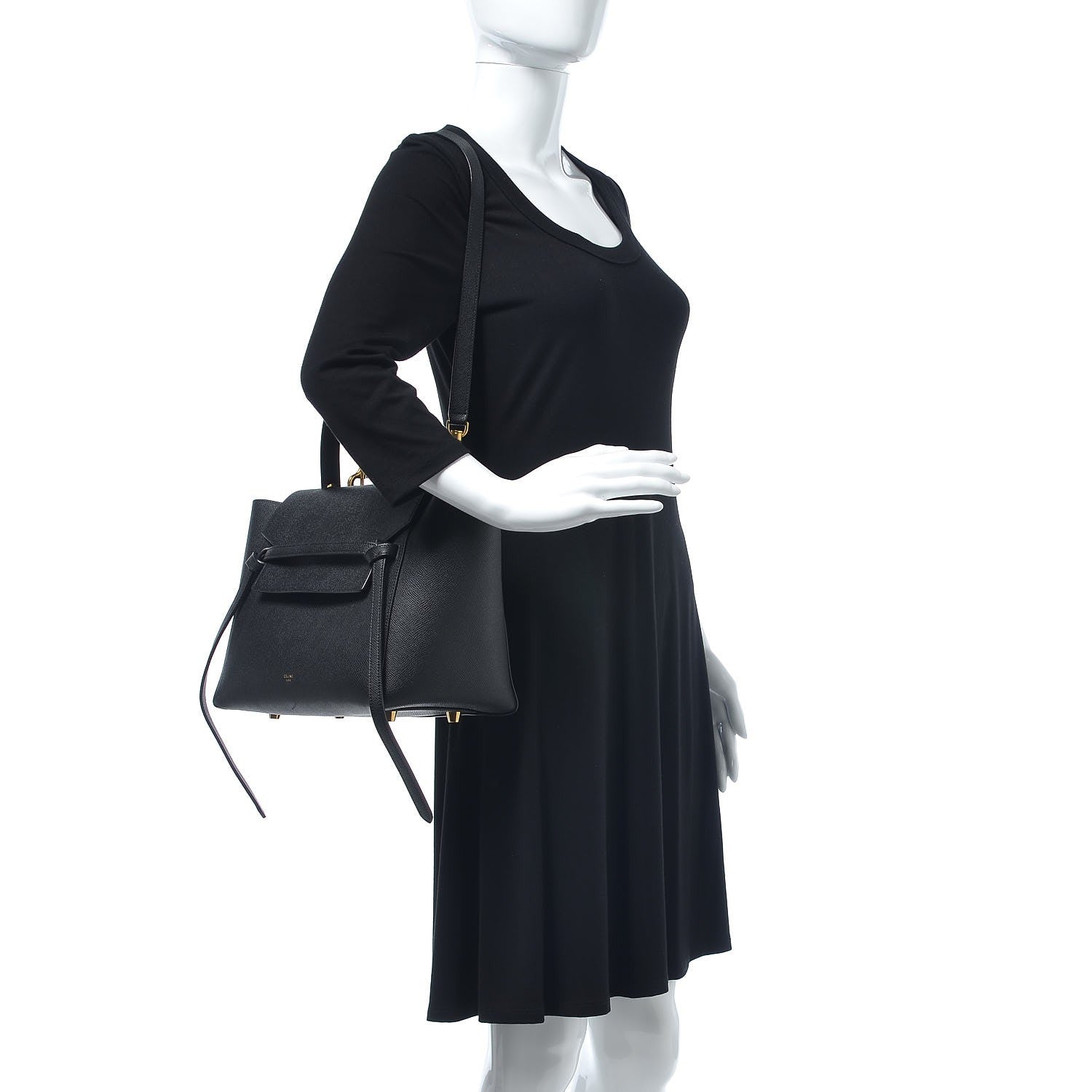 Celine Grained Calfskin Mini Belt Bag Black 3 of 7