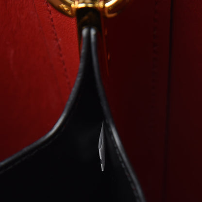 Prada Saffiano Cuir Medium Panier Bucket Bag Black Fuoco 7 of 10