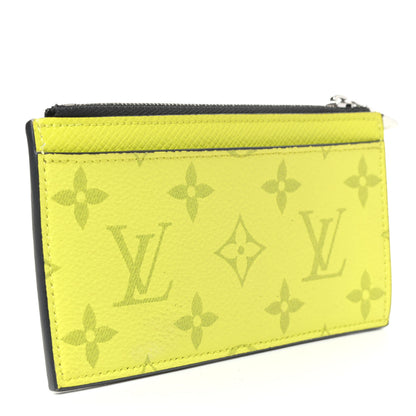 Louis Vuitton Monogram Taiga Coin Card Holder Yellow 2 of 4