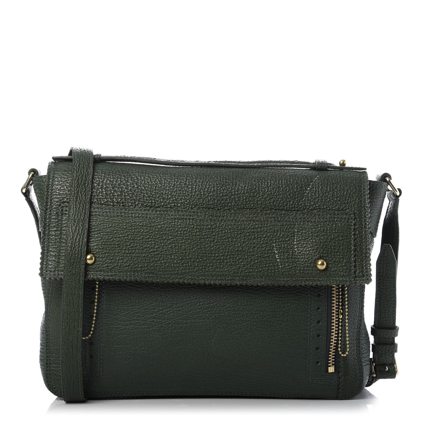 3.1 Shark Embossed Calfskin Pashli Messenger Jade