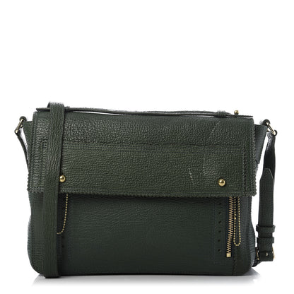 3.1 Phillip Lim 3.1 Shark Embossed Calfskin Pashli Messenger Jade 1 of 10