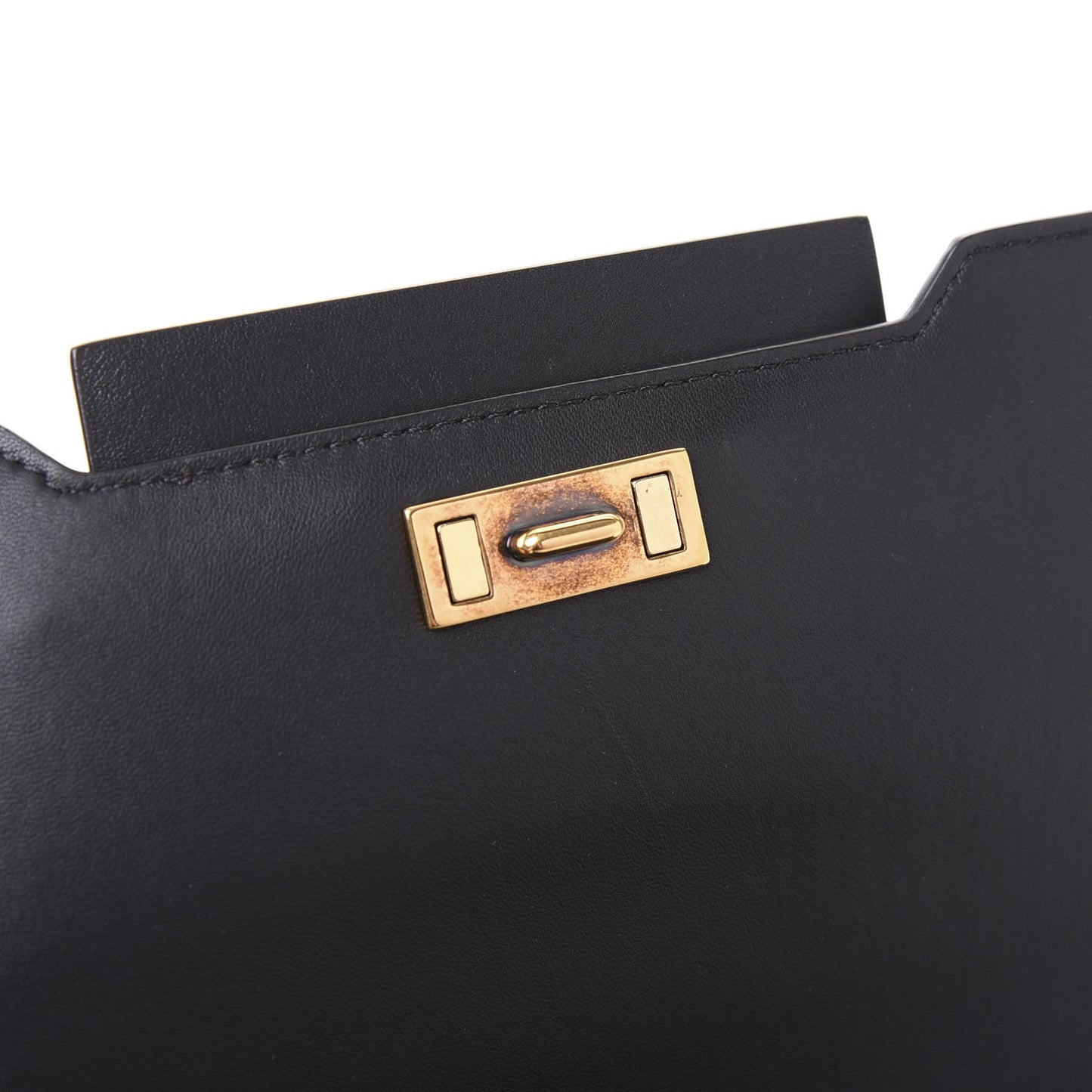 Goatskin Infinity Flap Bag Black
