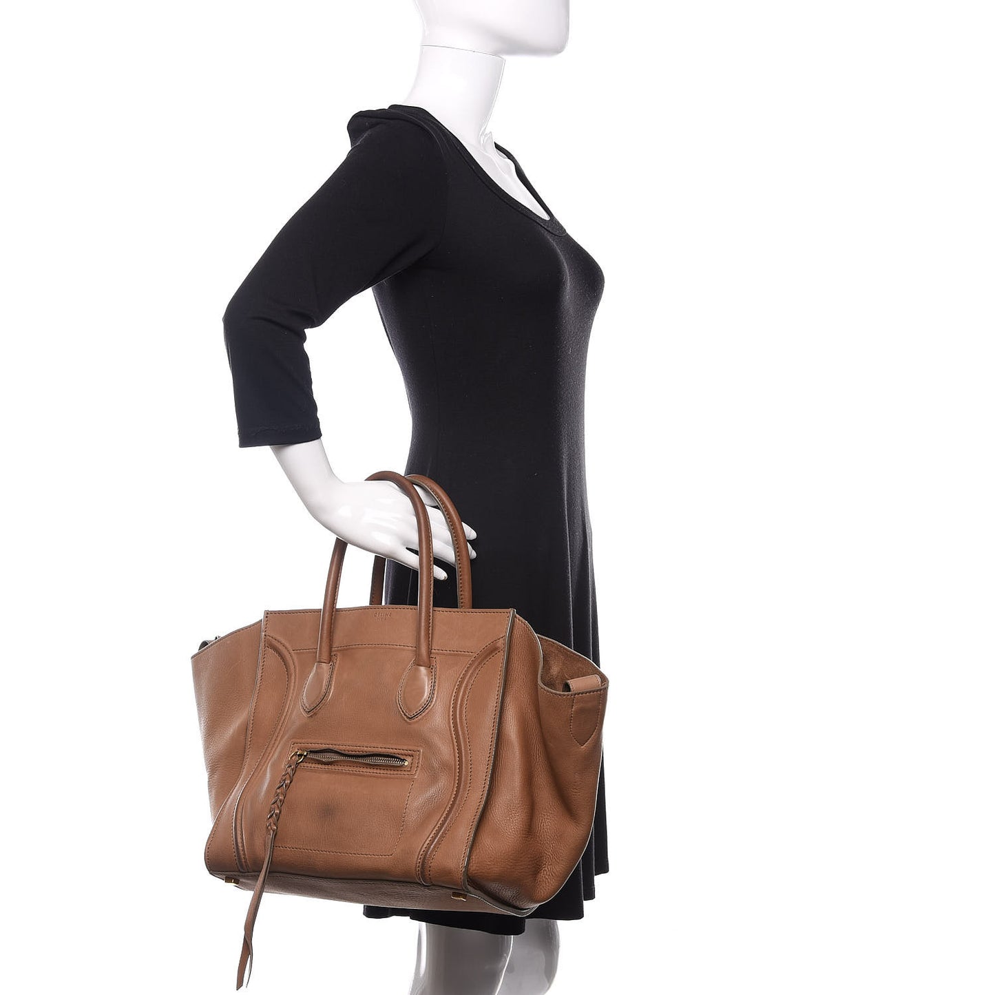 Supple Calfskin Medium Phantom Luggage Taupe