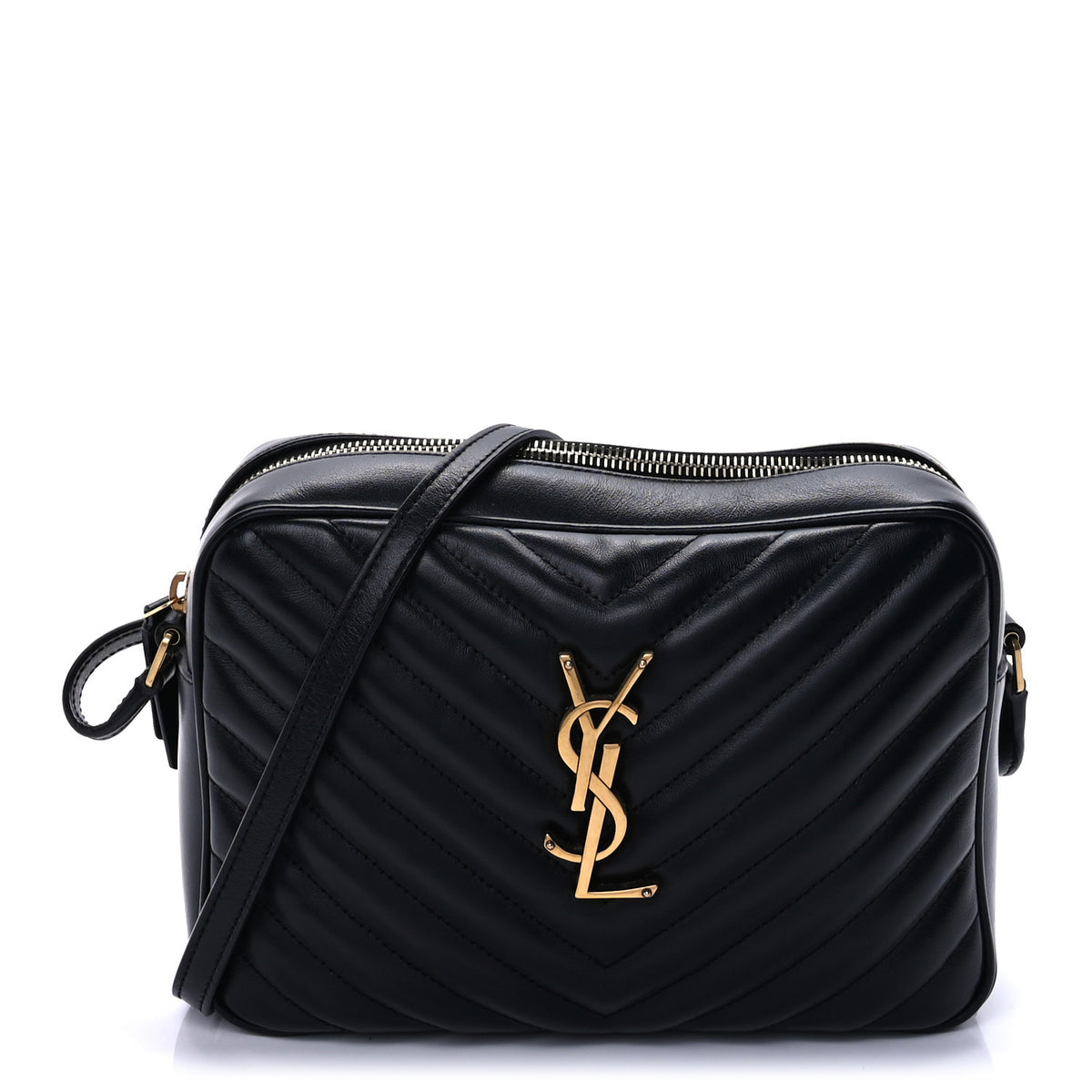 Saint Laurent Calfskin Matelasse Monogram Lou Camera Bag  Black 1 of 8