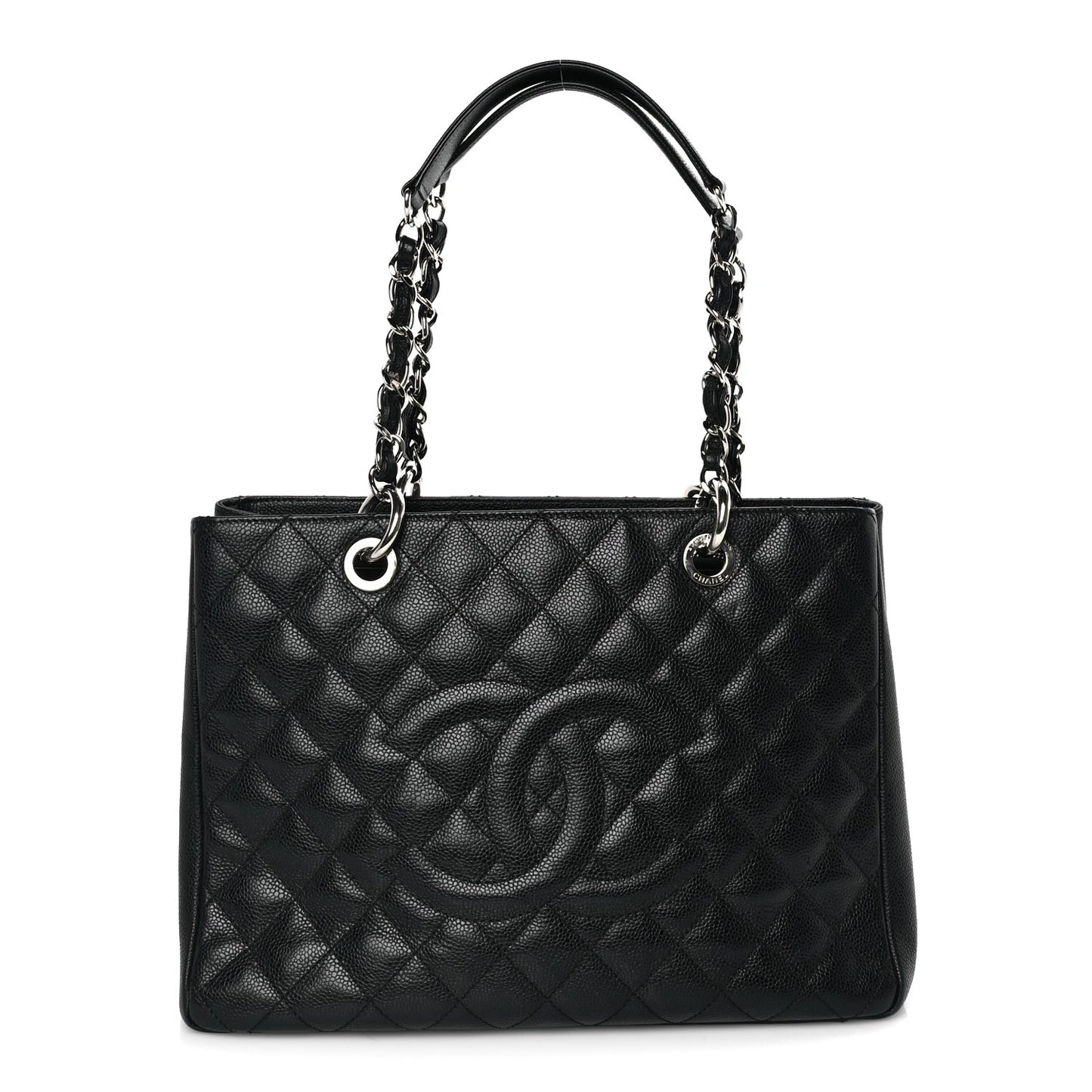 Caviar Quilted Grand Shopping Tote GST Black