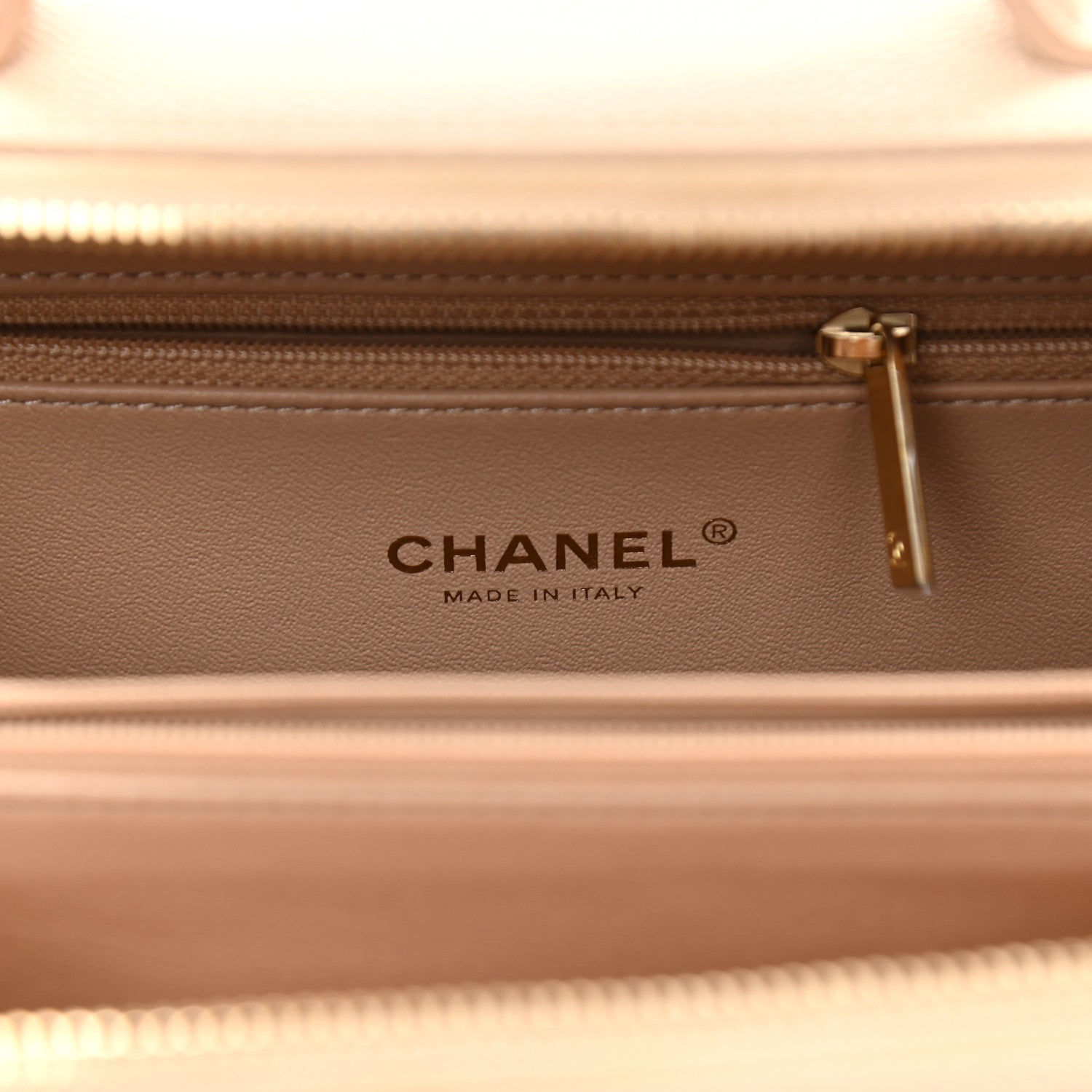 Chanel Caviar Quilted Medium CC Filigree Vanity Case Beige 6 of 13