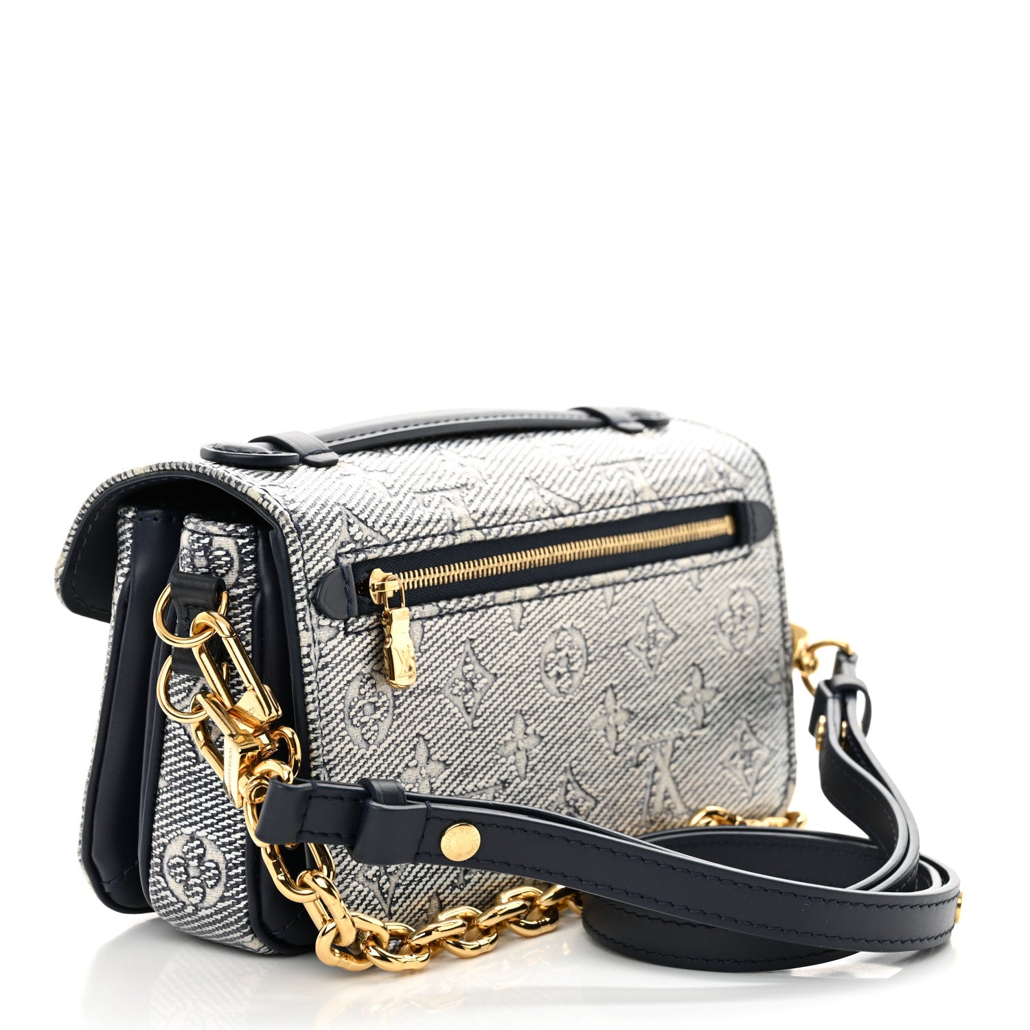 Louis Vuitton Monoglam Pochette Metis East West Blue 2 of 9