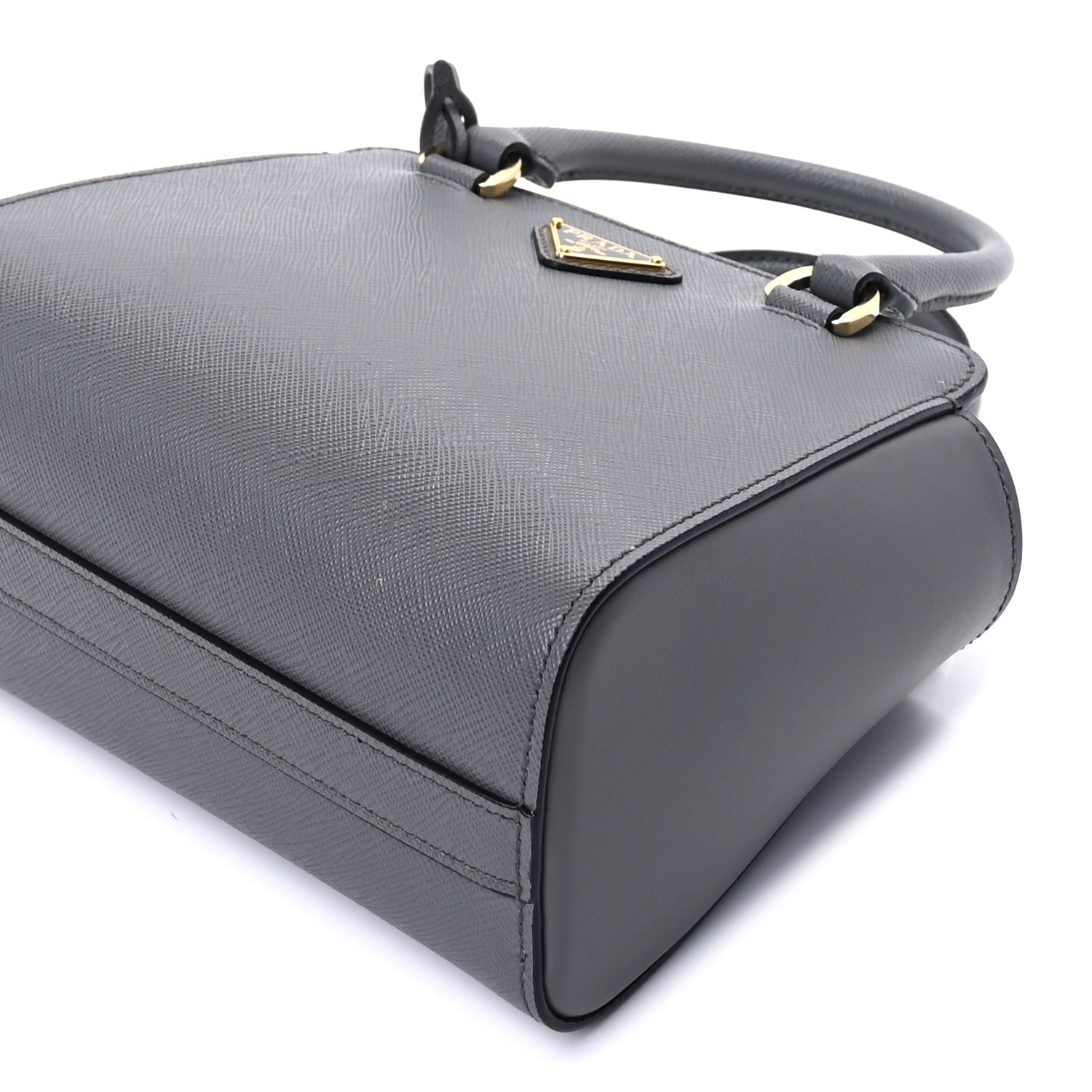 Prada Saffiano Soft Calfskin Mini Zippered Tote Marmo 8 of 8