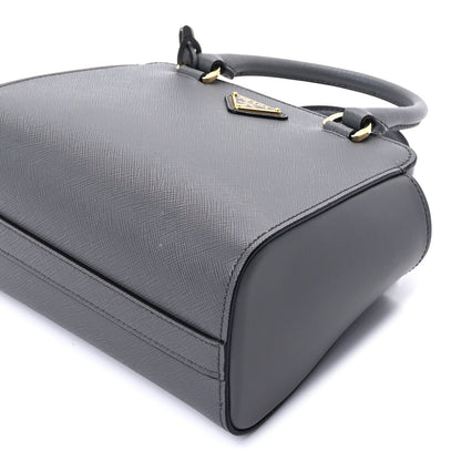 Prada Saffiano Soft Calfskin Mini Zippered Tote Marmo 8 of 8