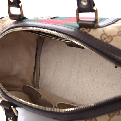 Gucci Monogram Vintage Web Medium Boston Dark Brown 5 of 7