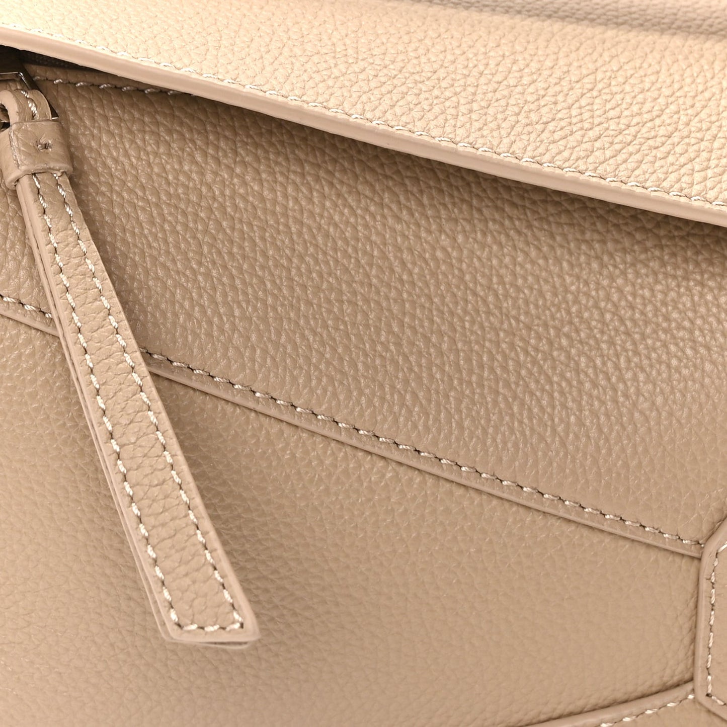 Calfskin Mini Puzzle Edge Bag Clay