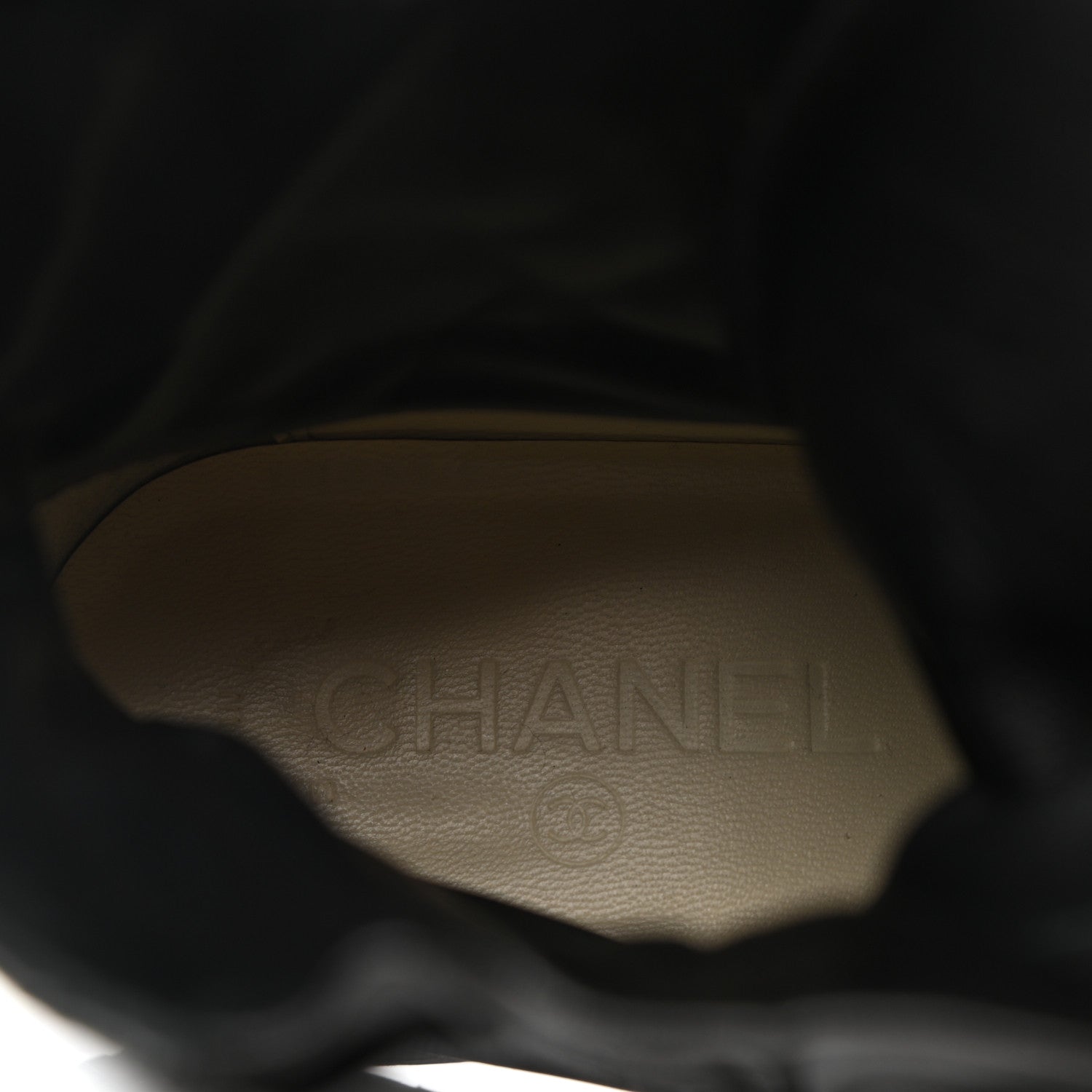 Chanel Sheepskin Quilted CC Tall Lace Up Combat Boots 38 Black 7 of 10