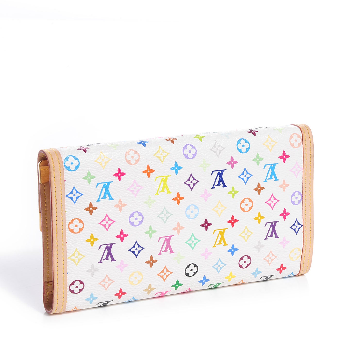 Louis Vuitton Monogram Multicolor Porte Tresor International Wallet White 3 of 7