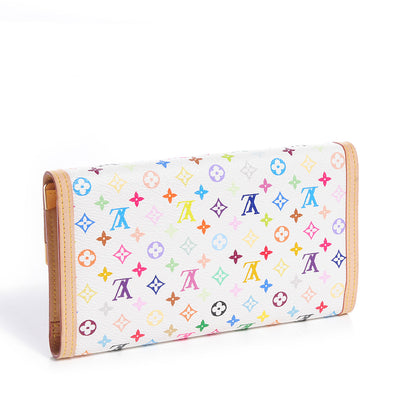 Louis Vuitton Monogram Multicolor Porte Tresor International Wallet White 3 of 7