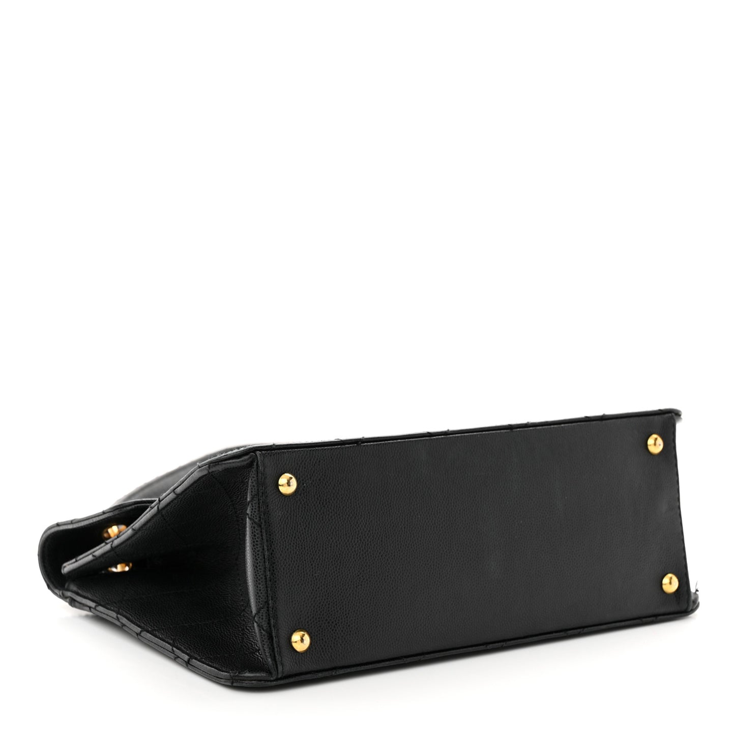 Caviar Diamond Stitched Flap Shoulder Bag Black