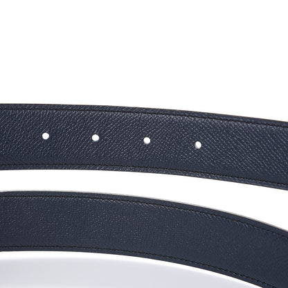Hermes Epsom 32mm H Belt 90 Etain Bleu Saphir 4 of 7