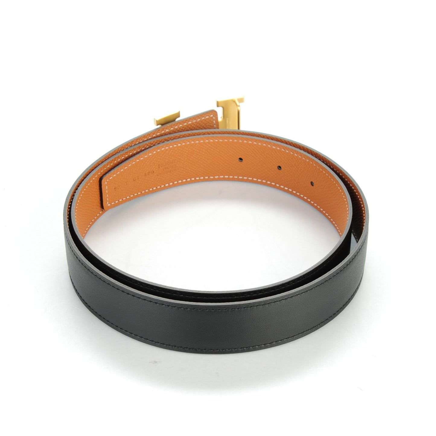 Swift Epsom 32mm H Belt 90 Black Gold
