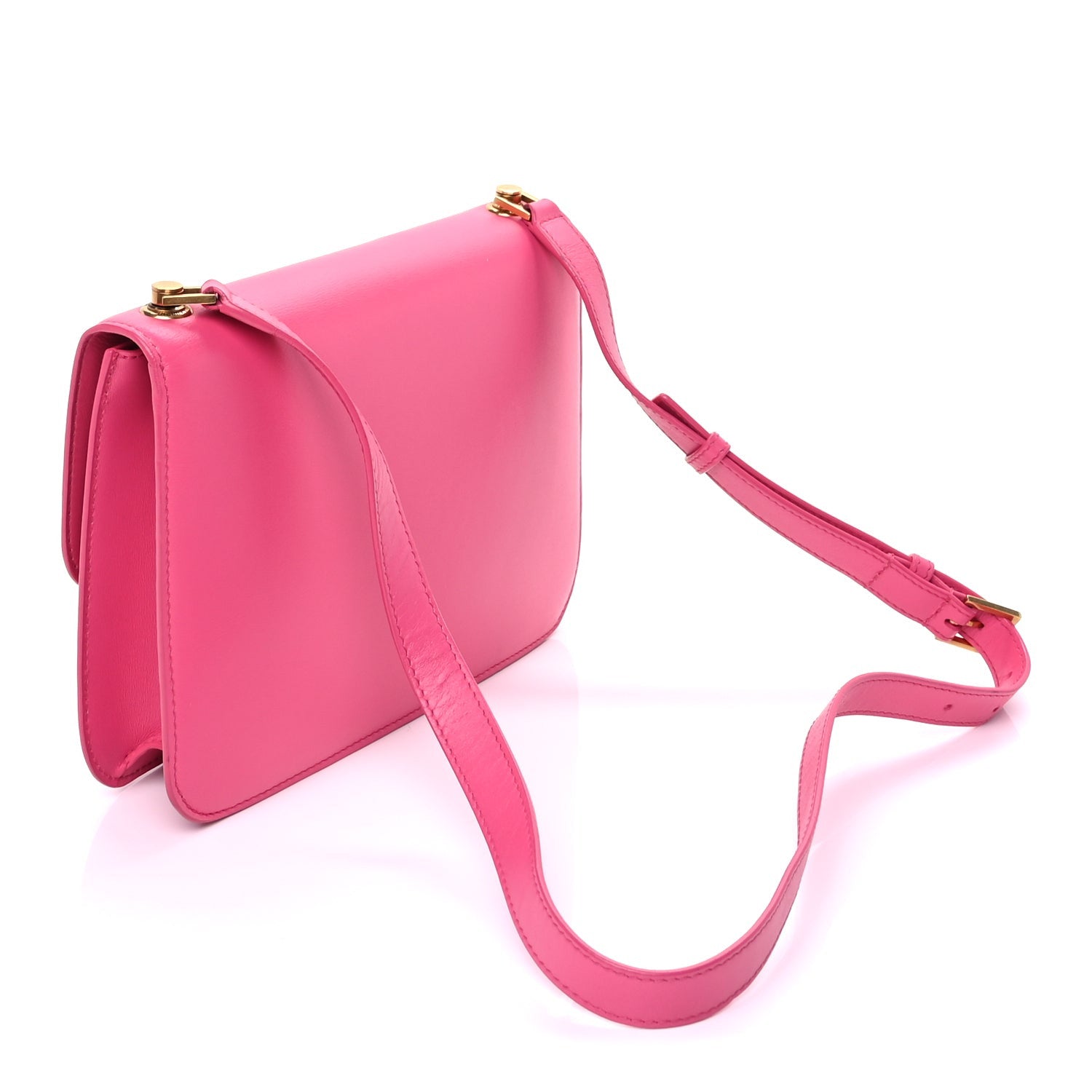 Saint Laurent Smooth Calfskin Le Carre Shoulder Bag  Pink 2 of 8